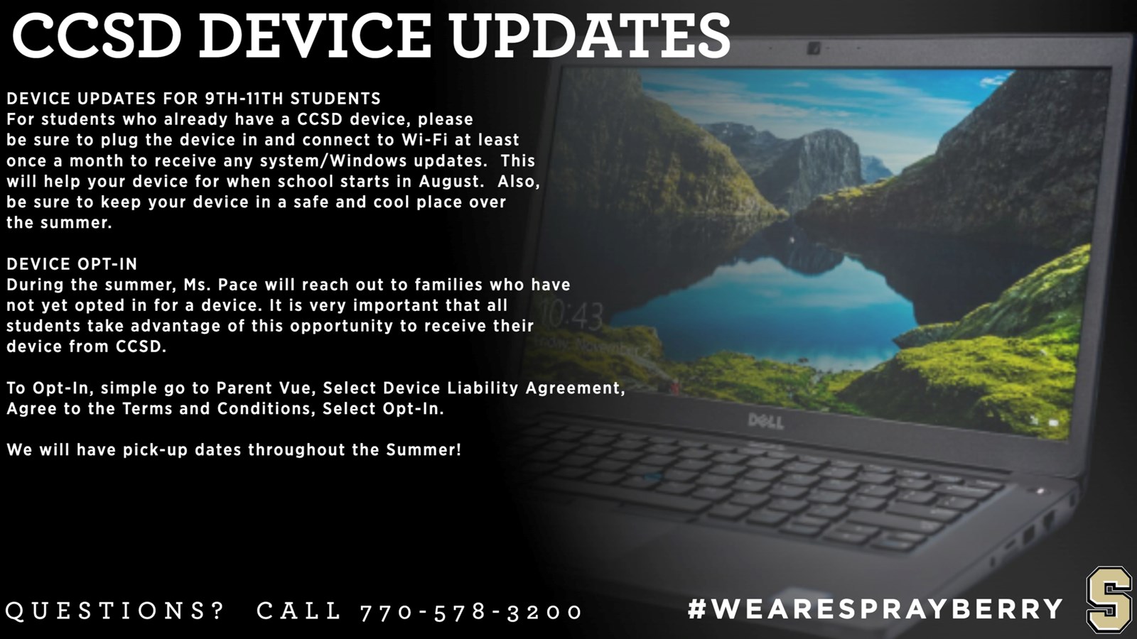 CCSD Device Updates | Sprayberry High School